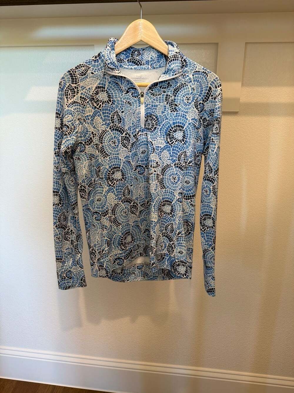 Vineyard Vines Performance Women's Shell Mosaic Print Quarter-Zip Pullover
